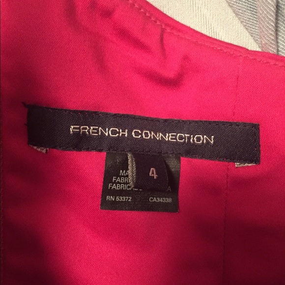 Neon Pink French Connection One Shoulder Dress - Picture 4 of 4